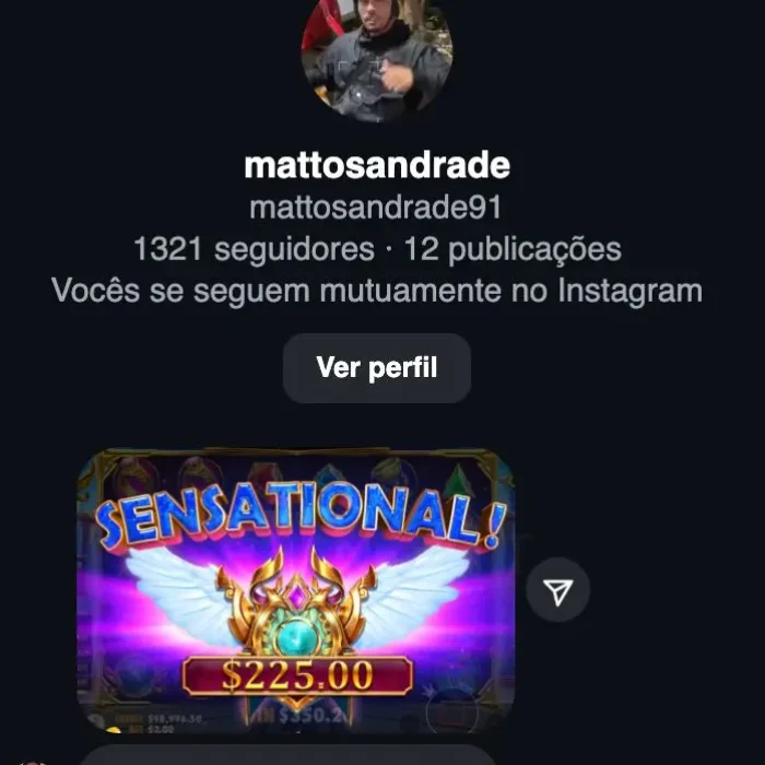 Avaliação Jogador que Ganhou no Jogo Veio do Raio